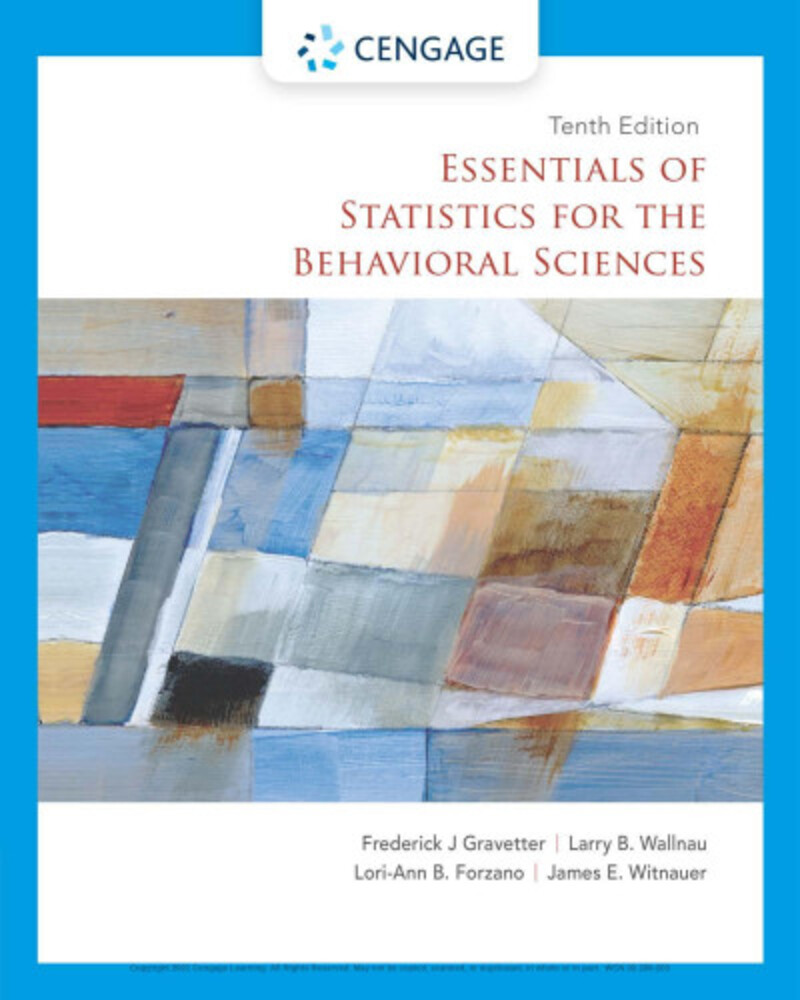Essentials of Statistics for the Behavioral Sciences (MindTap Course List)